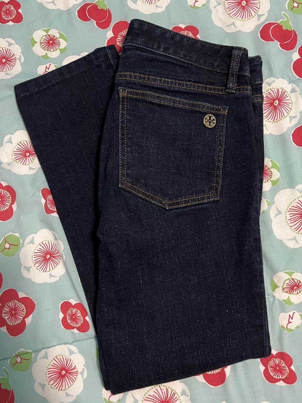 Tory Burch Dark Indigo Super Skinny jeans size 27 - Picture 2 of 6